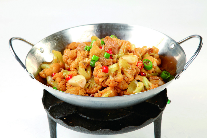 干锅美食焖锅湘菜麻辣香辣纸锅干锅花菜