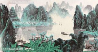 白雪石湖畔山脉高清艺术风景画