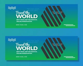 设计广告销售旅游横幅素材
