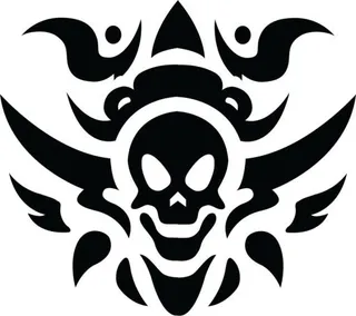 黑色纹身 PNG免抠