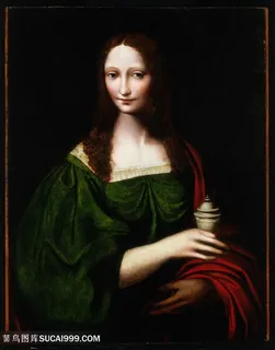 达芬奇油画时尚女士装饰画