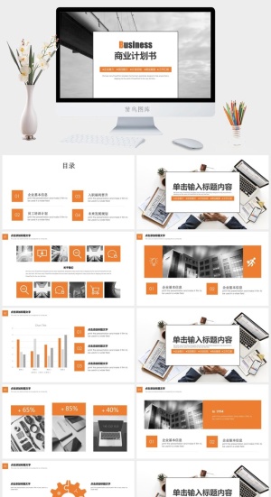 商务风商业计划书通用PPT模版预览图
