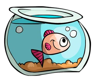 鱼缸金鱼卡通