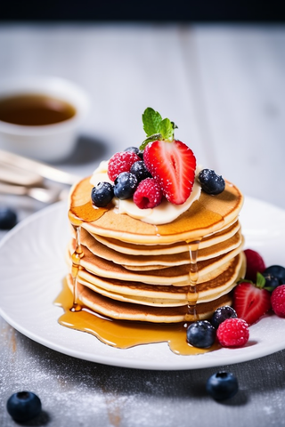 水果松饼甜点美食摄影图
