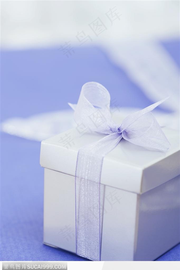 圣诞色彩-白色的礼品盒