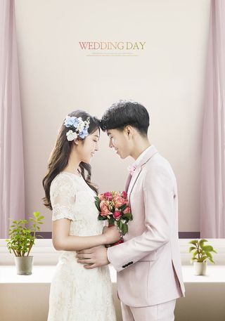 现代韩式结婚婚礼背景