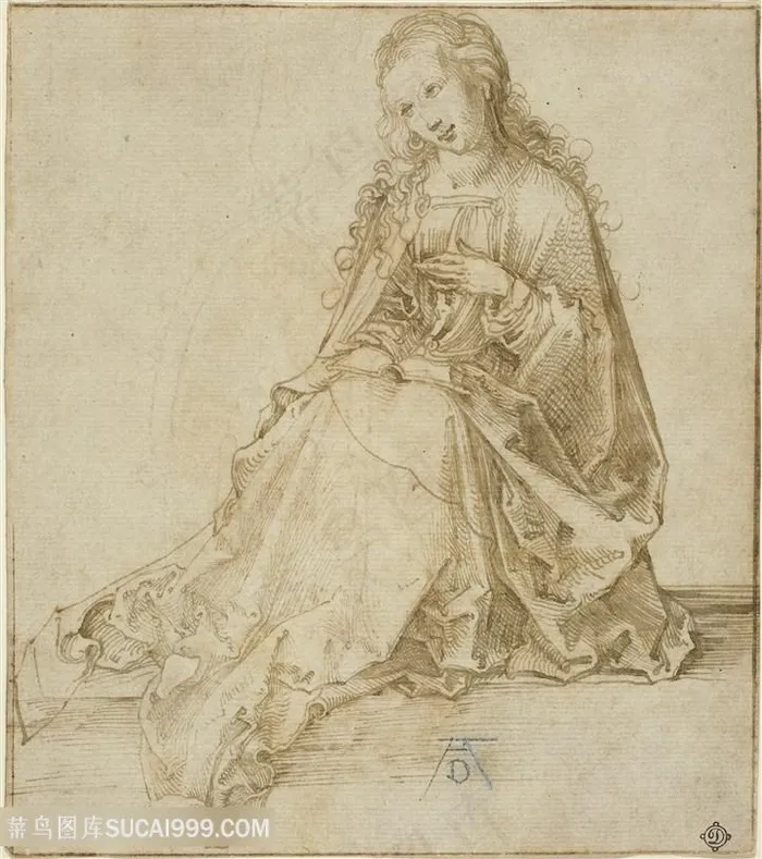 丢勒手绘女性装饰画