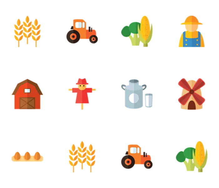 现代农业标识简笔