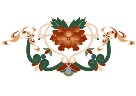 复古中国风国潮敦煌花纹花草插画手绘装饰小元素PSD素材 复古中国风国潮敦煌花纹花草插画手绘装饰小元素PSD素材