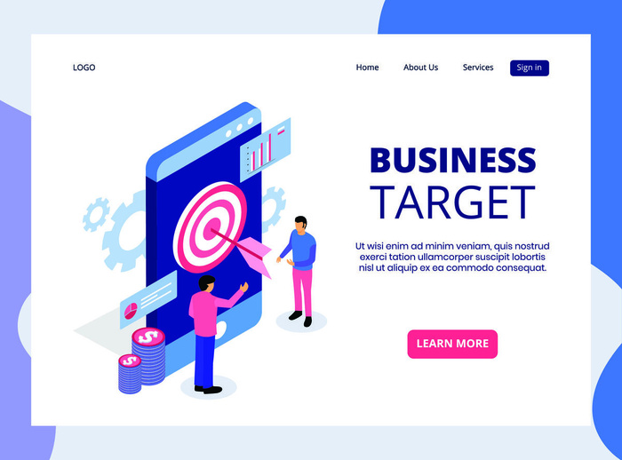 扁平化人物场景办公互联网等距ai矢量设计网页海报UI素材插画