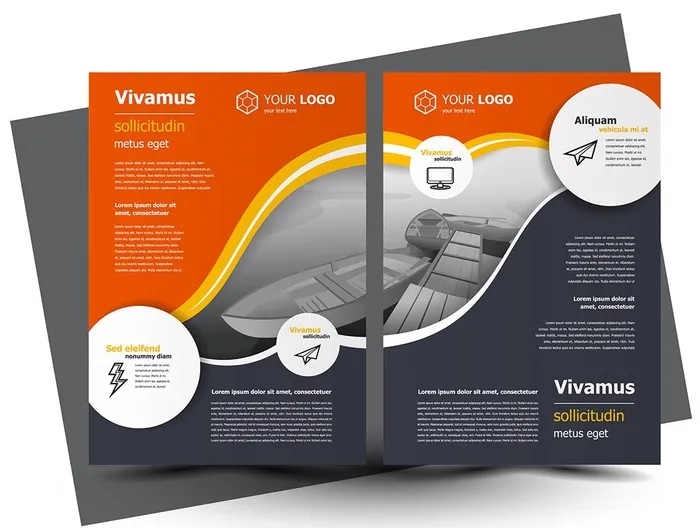 欧美风格宣传单页矢量AI素材eps,ai矢量模版下载