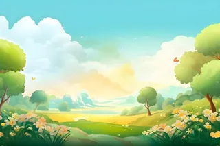 绿色清新户外草地背景