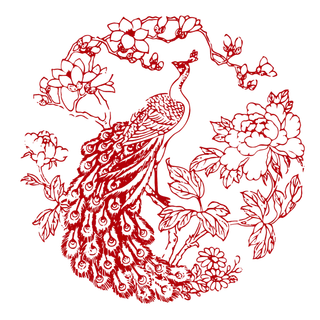 红色喜庆简约风传统吉祥纹样纹路纹理免扣PNG素材图片 (44)