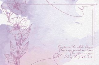 水彩手绘粉紫色花卉背景