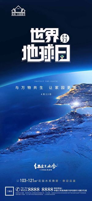 世界地球日 世界地球日促销海报