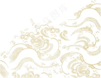 国潮风浪花底纹