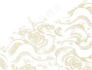 国潮风浪花底纹