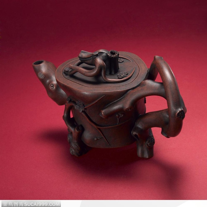 茶树根形紫砂壶