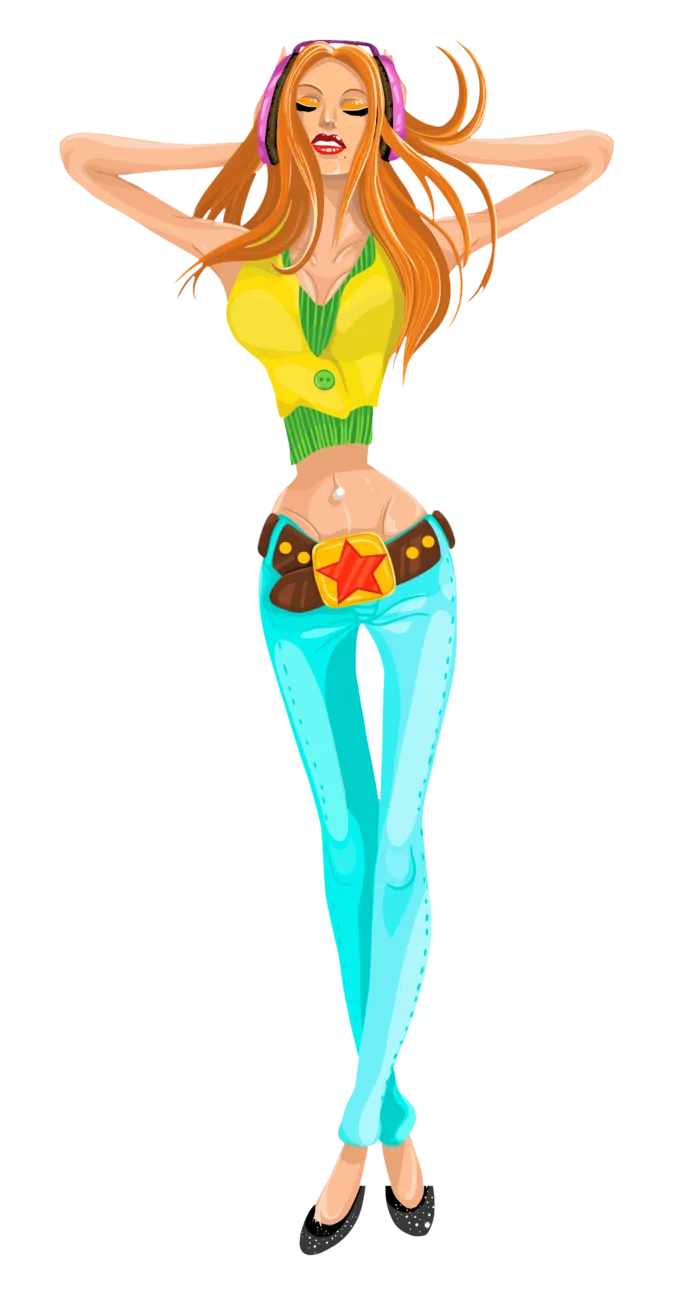 金发美女卡通
