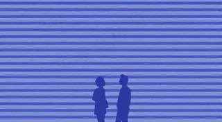 条纹蓝色渐变简约背景