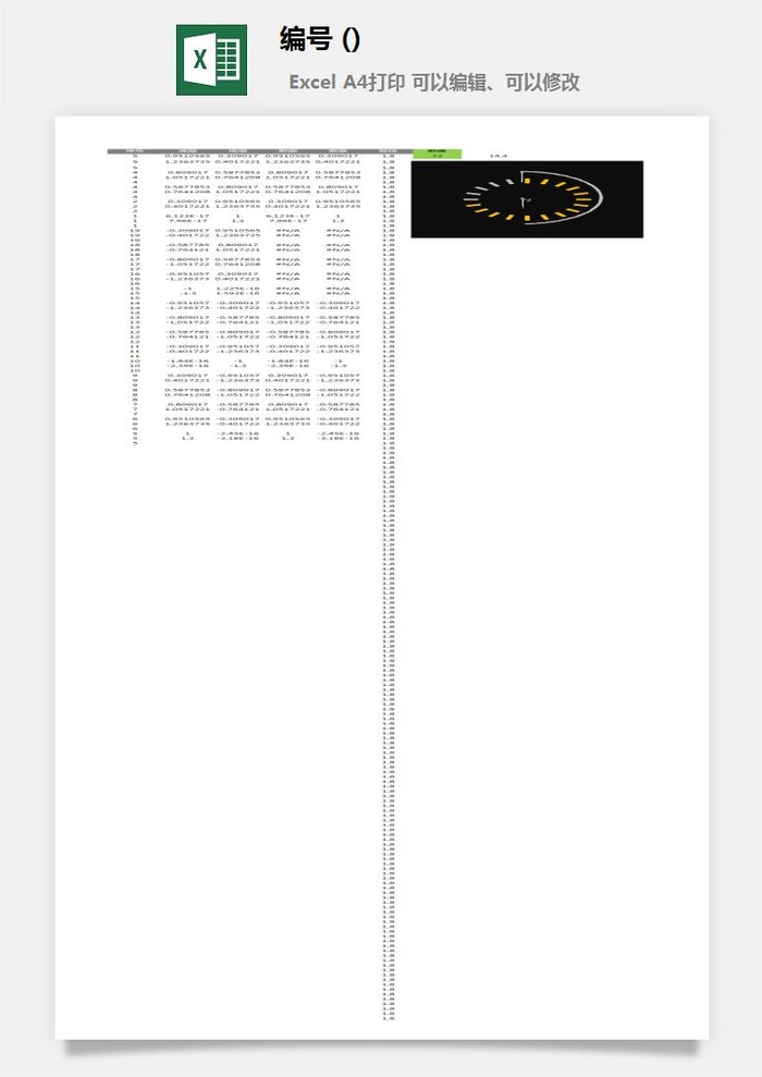 可视化图表素材 Excel模板办公表格多彩数据自动生成提高效率