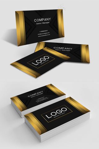 创意大气黑金商务名片