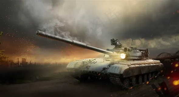烽火漫天的战场上的坦克高清图片 烽火漫天的战场上的坦克高清图片