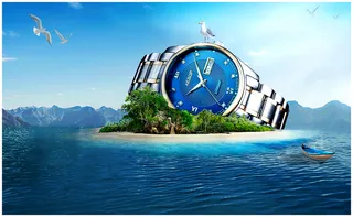 岛上手表创意海报