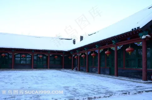 吉林满族博物馆雪景