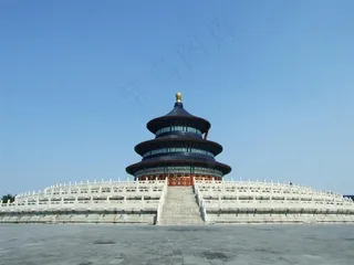 宏伟的北京天坛风光高清图片