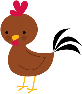 公鸡卡通棕色简笔养殖现代农业