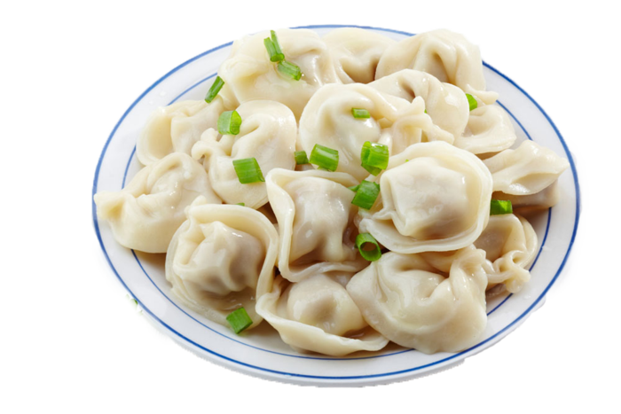 免抠水饺 水煮，美味，葱花