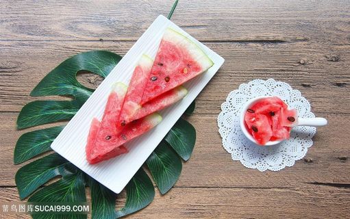 唯美素食水果西瓜图片