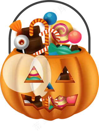 卡通万圣节节日糖果