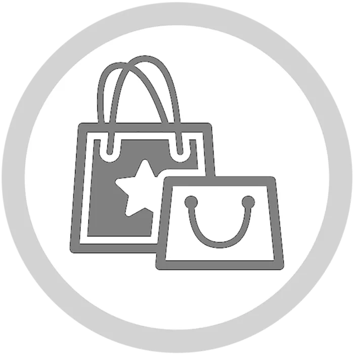 购物袋黑白素材