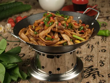 干锅茶树菇肚条