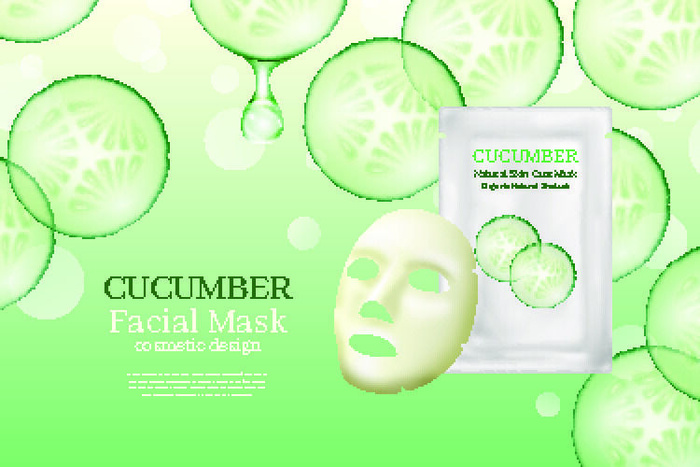 广告绿色面膜介绍素材