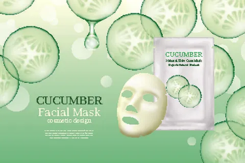 广告绿色面膜介绍素材
