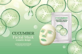 广告绿色面膜介绍素材