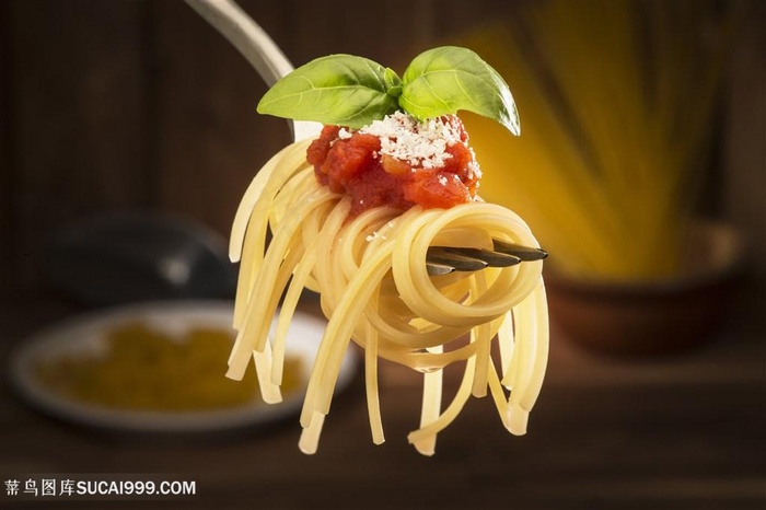 好吃的意大利面高清图片