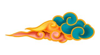 中国风中式国潮敦煌云纹祥云插画图案云朵云彩元素PSDAI设计素材