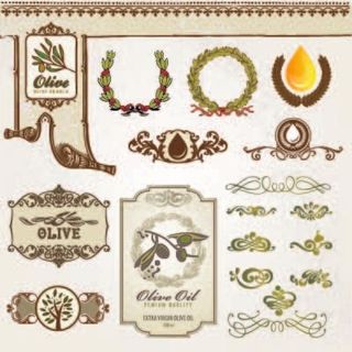 免抠花纹食物标签