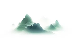 山水画水墨画免抠