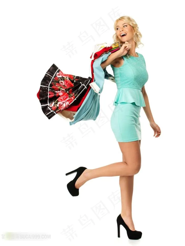 买衣服的性感美女