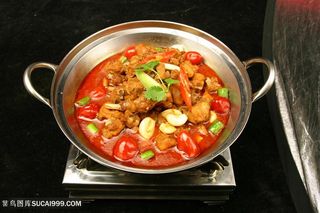 中华美食干锅贵妃兔摄影图