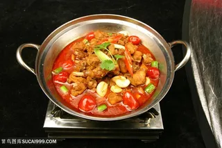 中华美食干锅贵妃兔摄影图