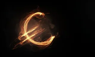 炫光火焰美元欧元符号图片