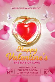 2.14情人节晚会海报