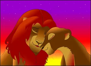 狮子王辛巴和娜娜图片