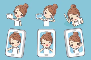 化妆品素材卡通版美容女孩